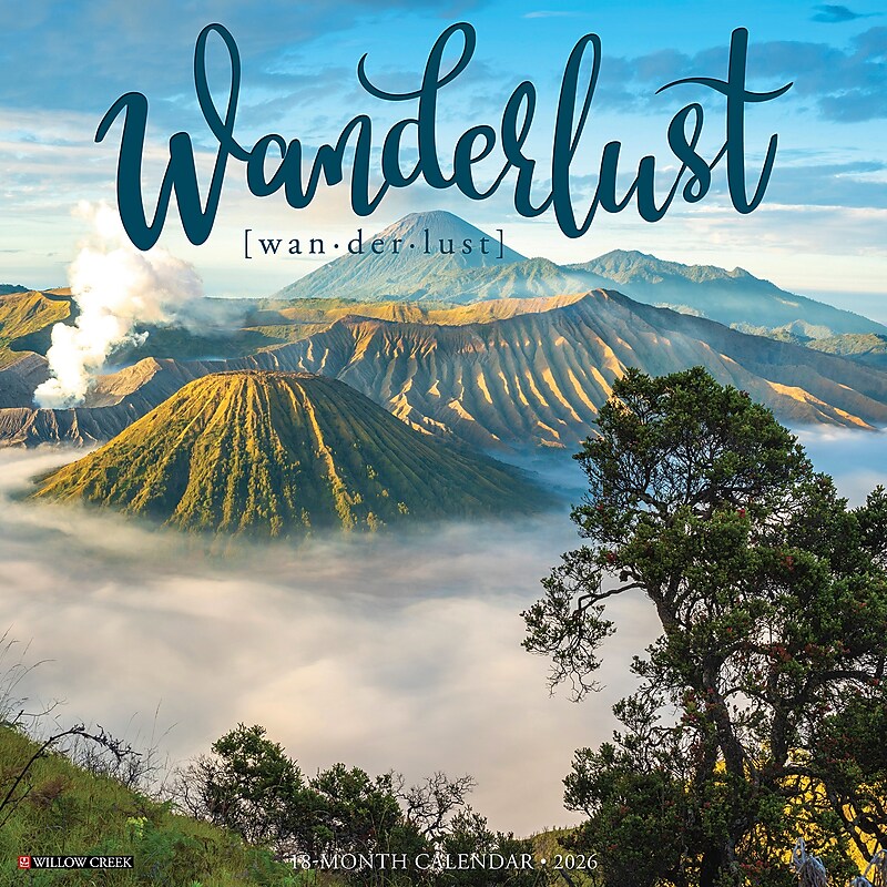 2026 Willow Creek Wanderlust 12" x 12" Monthly Wall Calendar (55601) image 1