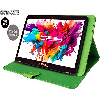 Linsay Octa Core 10.1″ Tablet, 128GB Storage, Android 15, Bundled with Green Leather Case and Stylus Pen (F10IPGBCGRE) Sansujyuku sansujyuku.com