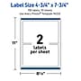 Avery Waterproof Rectangle Laser Multipurpose Labels, 4.75" x 7.75", White, 100/Box (19479399362)~#|#~684D091C-7384-4F94-B24158366BFBE850_sc7