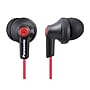 Panasonic ErgoFit Earbuds, Matte Black/Red (RP-TCM125)~#|#~6853242B-8DDC-4C01-80E9914D4347F52C_sc7