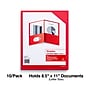 Staples 10% Recycled Smooth 2-Pocket Paper Presentation Folder, Red, 10/Pack (13382-US)~#|#~68538599-DC75-405D-A58B5728E402D6AB_sc7