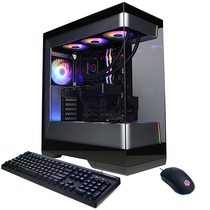 CyberPowerPC Gaming Desktop Computer, AMD Ryzen 9 9900X, GeForce RTX 5070 12GB, 32GB RAM, 2TB SSD, Windows 11 Home image 1
