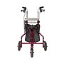 Medline Empower Folding Rollator, Adult, Red (MDS86840TRIR)~#|#~685A060F-1327-4DE1-929D786459506567_sc7
