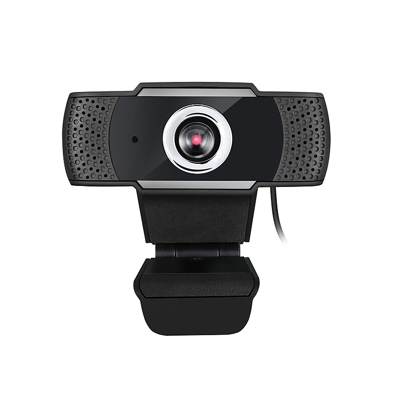 Adesso CyberTrack HD 1920 x 1080 USB Webcam with Built-in Microphone, TAA Compliant, 2.1 Megapixels, Black (CyberTrack H4-TAA) image 1