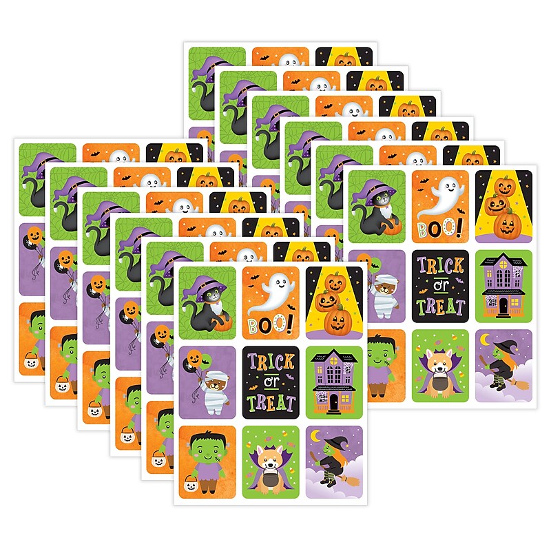Teacher Created Resources Large Halloween Stickers, 54/Pack, 12 Packs/Bundle (TCR6949-12) image 1
