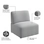 Bush Business Furniture Assemble Modular Lounge Chair, Armless, Fog Fabric (ASM130FGF-03)~#|#~6868F1BD-4FCA-407B-8C0D0858C6F4C068_sc7