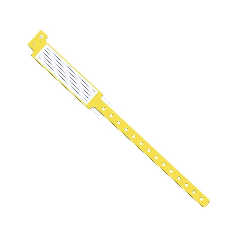 Medline Tamper Resistant Snap Closure ID Bands, Adult, Yellow, 250/Box image 1