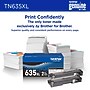 Brother TN635XL Black High Yield Toner Cartridges, 2/Pack (TN635XL2PK)~#|#~686BCEE3-740B-418A-8678FDD5F086B9B4_sc7
