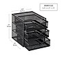 Mind Reader 3-Drawer Desktop Storage Organizer, Black (MINMESH3-BLK)~#|#~686D098E-4AE7-4852-A5A65DAFB8B6889E_sc7