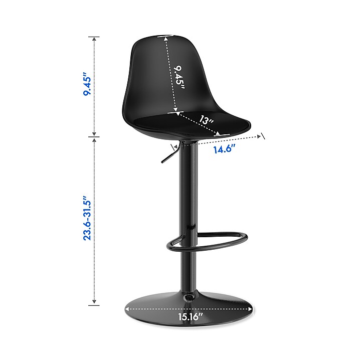 FlexiSpot BS1B Adjustable Height Stool for Soundproof Booths | Staples