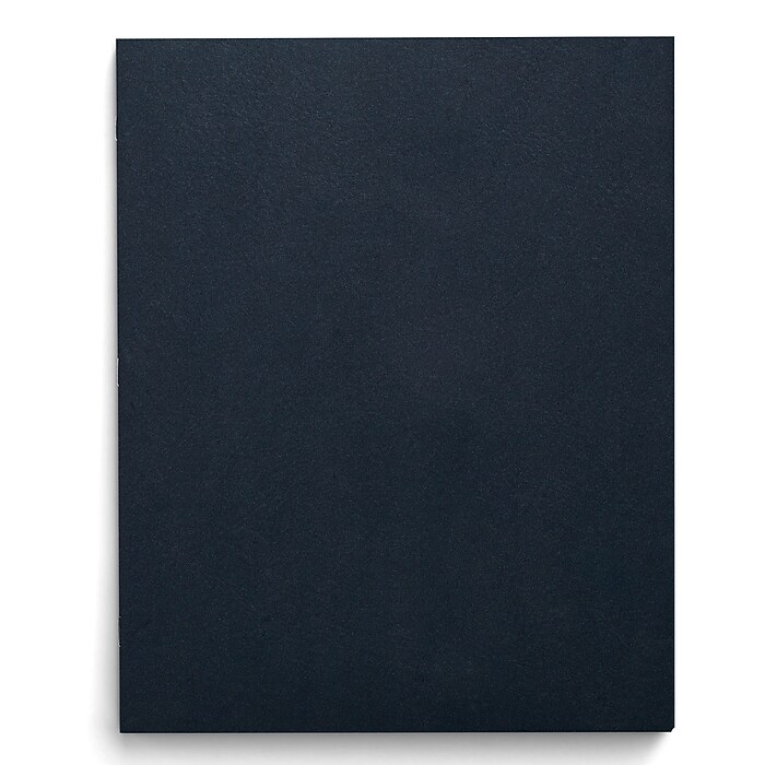 ノートスリーブ ブラック×ネイビー Staples Smooth 2-Pocket Paper Folder, Navy, 25/Box (27539-CC