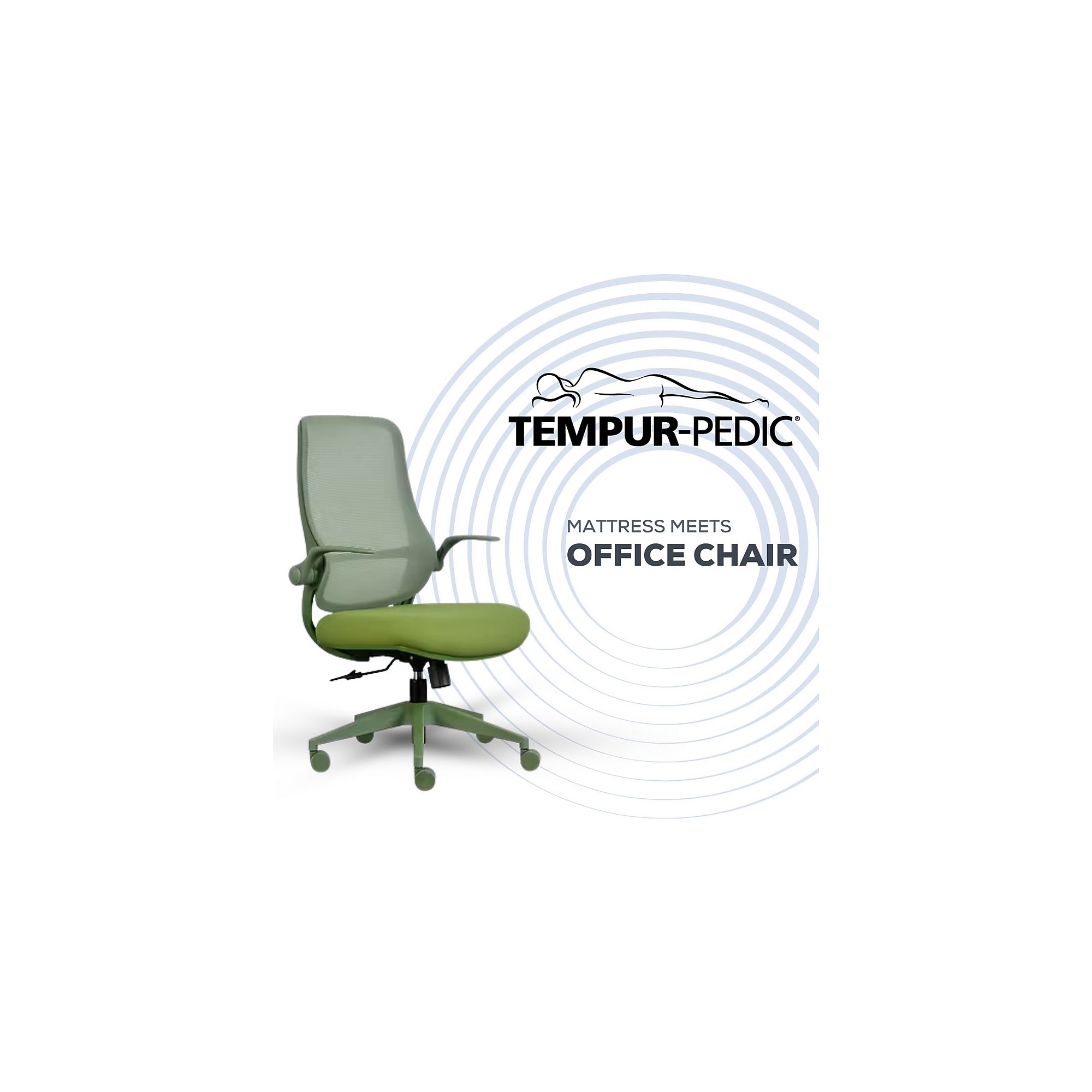 Tempur-Pedic Stratus Ergonomic Mesh/Fabric Swivel Executive Chair, Jade (TP-STRATUS-JADE) Sansujyuku sansujyuku.com
