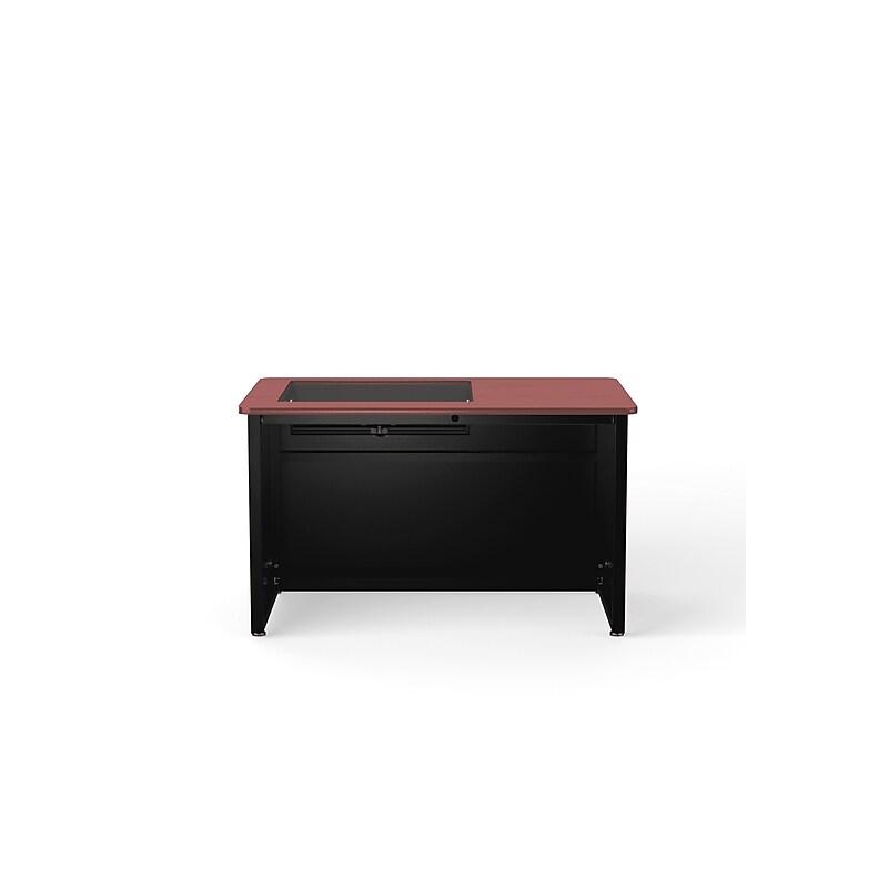 VersaDesk 48"W Downview Computer Desk, Cherry/Black (DV4830-BC) image 1