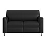Flash Furniture Agent LeatherSoft Reception Loveseat, Black/Chrome Legs (BT827U2BKCHR)~#|#~68849513-C6E5-4930-94DEDD4C253826F3_sc7