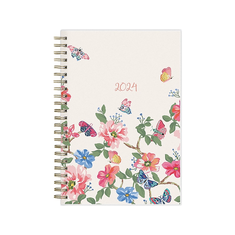 2024 Blue Sky Fly By 5" x 8" Weekly & Monthly Planner, Multicolor (140196-24) image 1