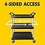 Rubbermaid 3-Shelf Plastic/Poly Mobile Utility Cart with Swivel Wheels, Black (FG342488BLA)~#|#~688BFD1A-5C80-4344-81359FB252016488_sc7