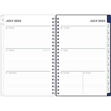 2023-2024 Blue Sky Chanson 5" x 8" Academic Weekly & Monthly Planner, Blue (128694-A24)