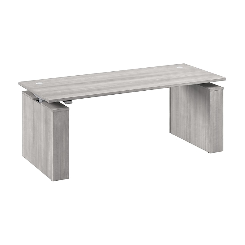 Bush Business Furniture Stratus 72"W Electric Rectangular Adjustable Standing Desk, Platinum Gray (SUT002PG) image 1