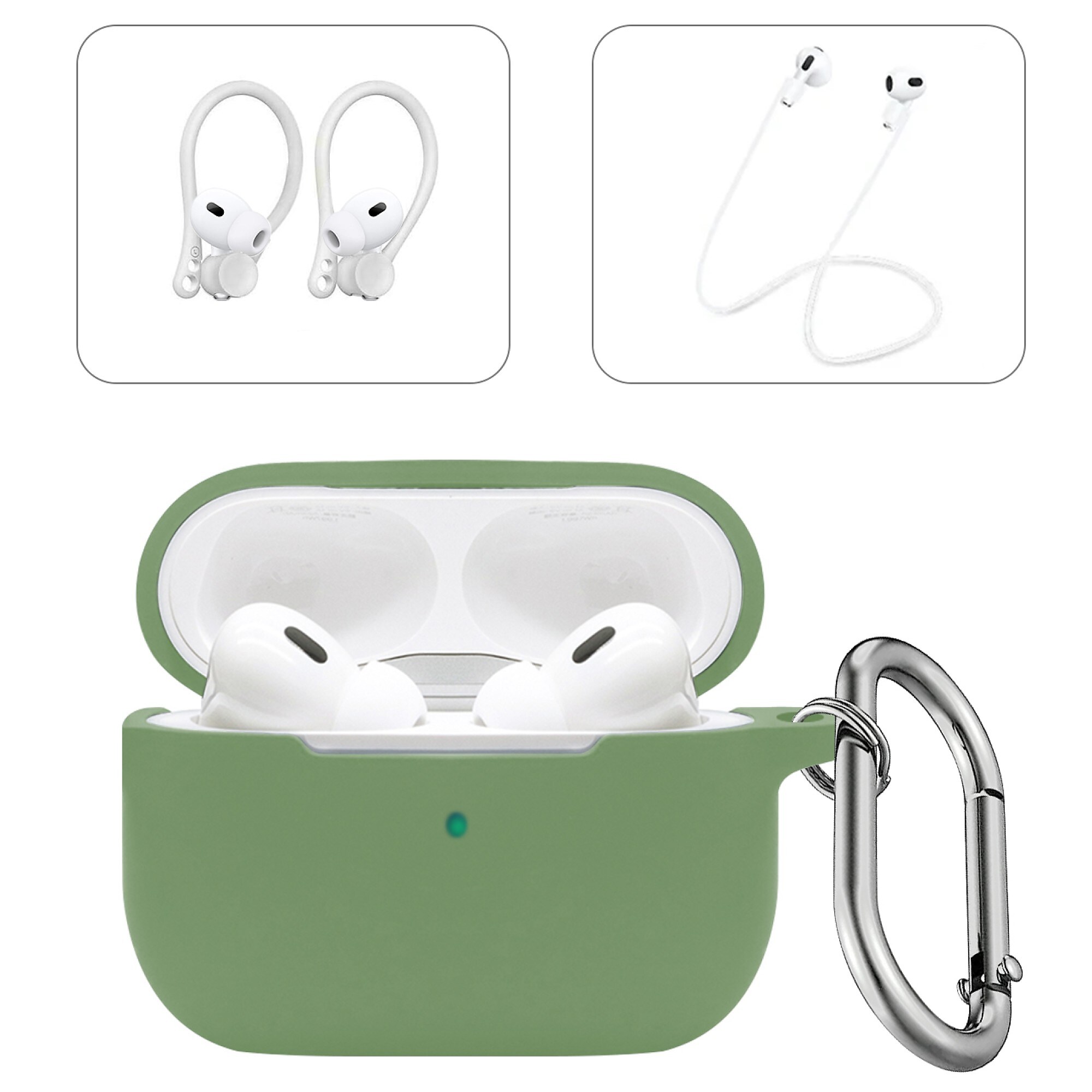 SaharaCase Venture Series Silicone Case Kit for AirPods Pro 3, Anti-Shock Material, Cactus Green (HP00212) Sansujyuku sansujyuku.com