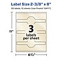 Avery Pearlized Ivory Decorative Edge Multipurpose Labels, 2-3/8" x 8", Ivory, 30/Pack (94117)~#|#~68965B6F-D924-457B-83FC71F8F4D554ED_sc7