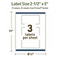 Avery Dissolvable Rectangle Multipurpose Labels, 2.5" x 5", Off-white, 75/Pack (94246)~#|#~6897D2A9-E471-444D-B4962B63F94DCE9A_sc7