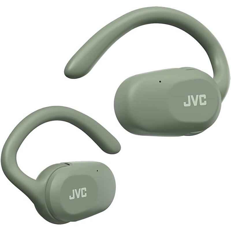 JVC Nearphones Wireless Open-Ear Earbuds, Bluetooth, Green (HANP40TG) image 1