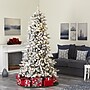 Nearly Natural 7.5-ft Flocked Livingston Fir Artificial Christmas Tree with Pine Cones and 500 Clear Warm LED Lights (T1613)~#|#~68A5E453-4A9A-4857-9D337CED69150C57_sc7