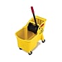 Rubbermaid Tandem Bucket & Side-Press Wringer, 31 qt. (7.75 Gal.), Yellow (FG738000YEL)~#|#~68A6CE41-4976-466B-9F33674F0DC49497_sc7