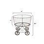 Storied Home 1-Section Rolling Laundry Basket, Metal, Grey (DE2757)~#|#~68A726DA-9161-44F2-B5401CC9AA050061_sc7