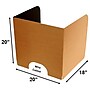 Classroom Products Foldable Cardboard Freestanding Privacy Shield, 20"H x 20"W, Black/Kraft, 20/Box (2020 BK)~#|#~68AA6041-F8BE-45C4-991CB5EBE5BE3D57_sc7