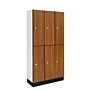 Alpine Industries 72" 2-Tier 3-Column Storage Locker, Oak (701-O-3-MK)~#|#~68AADAF0-5DBB-4E44-A683646C6A3A7D96_sc7