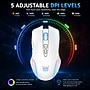 SaharaCase Pathfinder Ergonomic Ambidextrous Laser 2.4 GHz Gaming Mouse, White (KB63)~#|#~68AD6892-BEC1-4A78-81E3810587021B3A_sc7