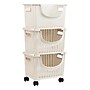 Mind Reader Plastic/Poly Mobile Kitchen Cart with Swivel Wheels, Ivory (ROLLBASK3-IVO)~#|#~68B5F276-3372-4F4B-8BF210B1C518C523_sc7
