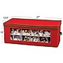 Household Essentials Holiday Ornament Storage Box, Red/Green (HH551RED)~#|#~68B6D3F5-5282-46AB-BF0397C9CD22D4EF_sc7