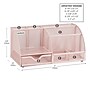 Mind Reader 7-Compartment Metal Desk Organizer, Pink (JOEORG-PNK)~#|#~68C0EBBE-80C3-49EF-9F5E8EAD006B377B_sc7