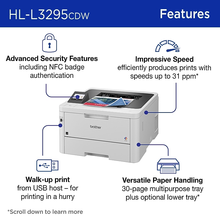 Brother HL-L3295CDW Wireless Compact Digital Color Printer