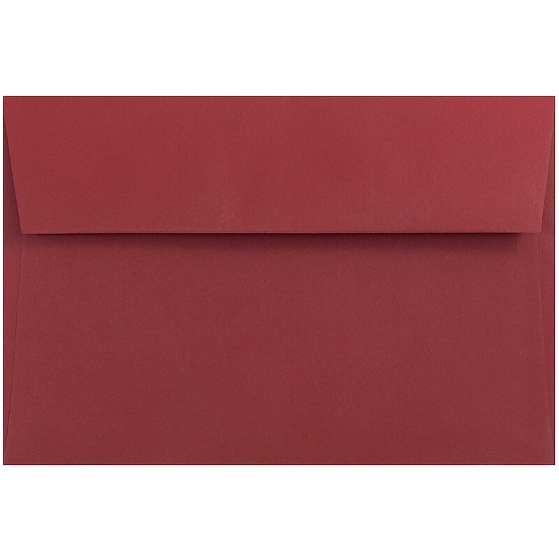 JAM Paper A9 Invitation Envelope 5 3/4" x 8 3/4", Dark Red, 100/Pack (31511321d) image 1