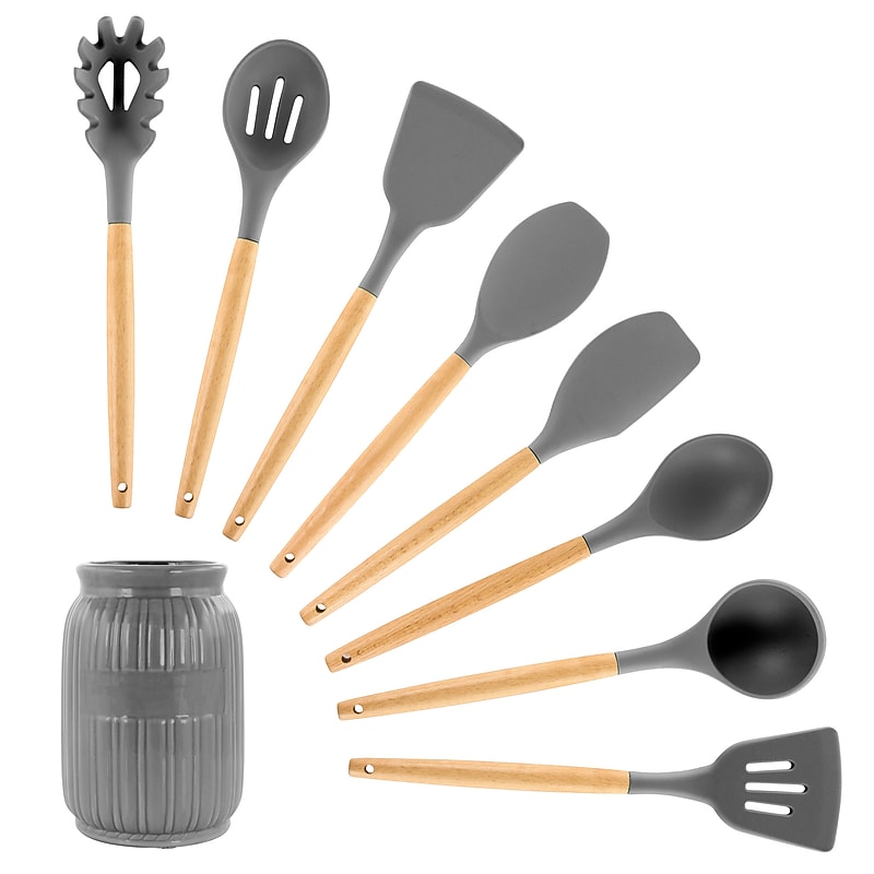 MegaChef Cooking Utensil Set, Gray, 9 Piece (937114356M) image 1