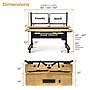 VersaDesk Foundry Bench 48"W Electric Rectangular Adjustable Standing Desk, Bamboo/Black (FB4830-BNB-APP)~#|#~68CD679B-873D-421E-BF20802C5522175D_sc7