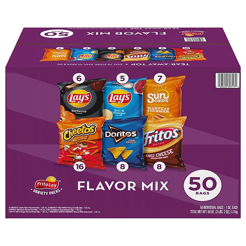 Frito Lay Flavor Mix Variety Pack, 50 oz., 50/Pack (220-02671) image 1