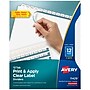 Avery Index Maker Paper Dividers with Print & Apply Label Sheets, 12 Tabs, White, 5 Sets/Pack (11429)~#|#~68D136BB-2931-4CDE-931C9068C9489B08_sc7
