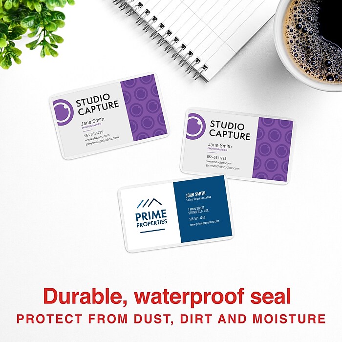 Staples Thermal Laminating Pouches, Business Card, 5 Mil, 25/Pack  (17470/ST17470) | Staples