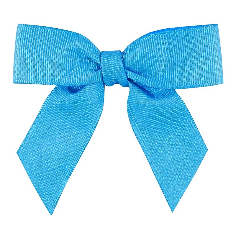JAM Paper Grosgrain Bows, Turquoise, 100/Pack (52640349290) image 1
