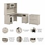 Bush Furniture Cabot 60"W L Shaped Computer Desk with Hutch and Lateral File Cabinet, Linen White Oak (CAB005LW)~#|#~68D506C8-5F92-4CAC-AEFAAC279FEE4D6A_sc7