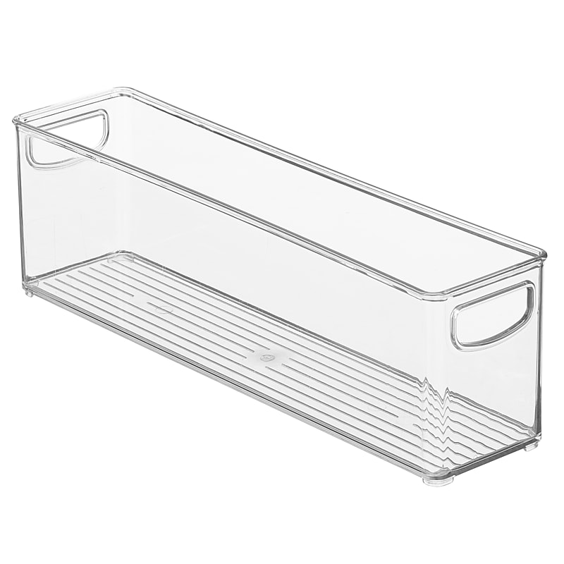 iDESIGN Large Stackable Plastic Storage Bin, Clear (70003) image 1