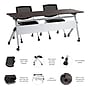 Bush Business Furniture Envision 72"W Foldable Training Room Table with 2 Chairs, Storm Gray (NVS004SG)~#|#~68E306B2-A694-4331-9AD112A5DF814433_sc7