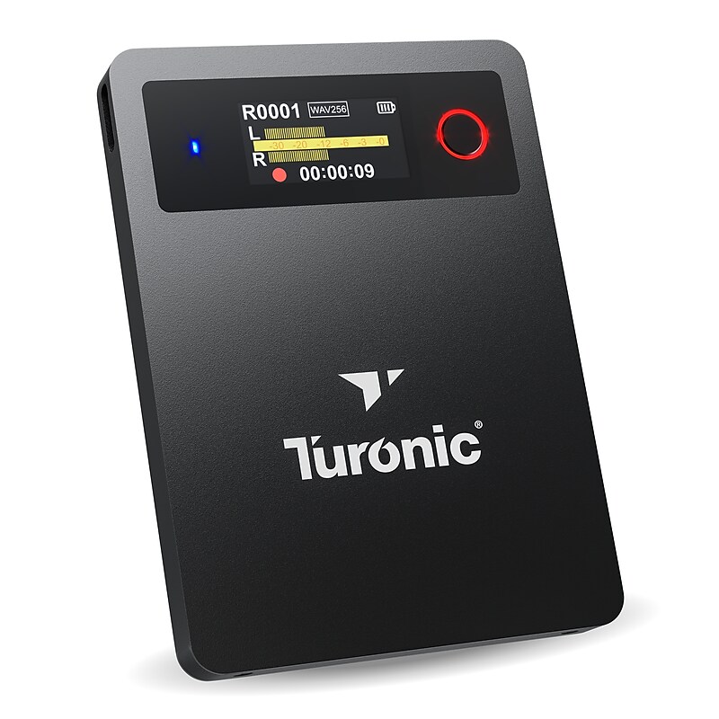 Turonic L813 AI Voice Recorder with AI Tech, 128GB, Dual Mics, Black (L813) image 1