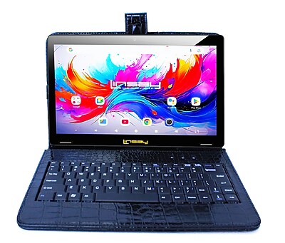 Linsay F10 Series 10.1″ Tablet, Wi-Fi, Octa Core, 256GB eMMC, Android 15, with Black Crocodile Keyboard Case Sansujyuku sansujyuku.com