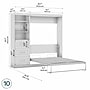 Bestar Pur Space-Saving Murphy Bed and Shelving Unit with Drawers, White (26868-17)~#|#~68E60D67-CAC3-4C86-AFE01FD3D541E059_sc7