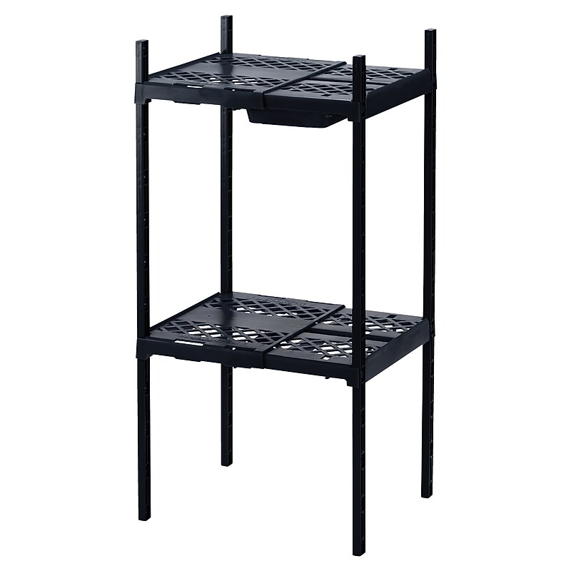 Lockermate 8.5" Polypropylene/PP Locker Shelf, Black, Each (05002) image 1